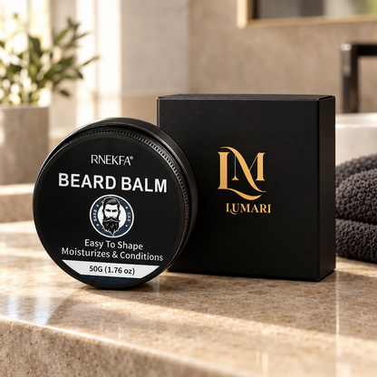 Bathroom lifestyle beard balm photo