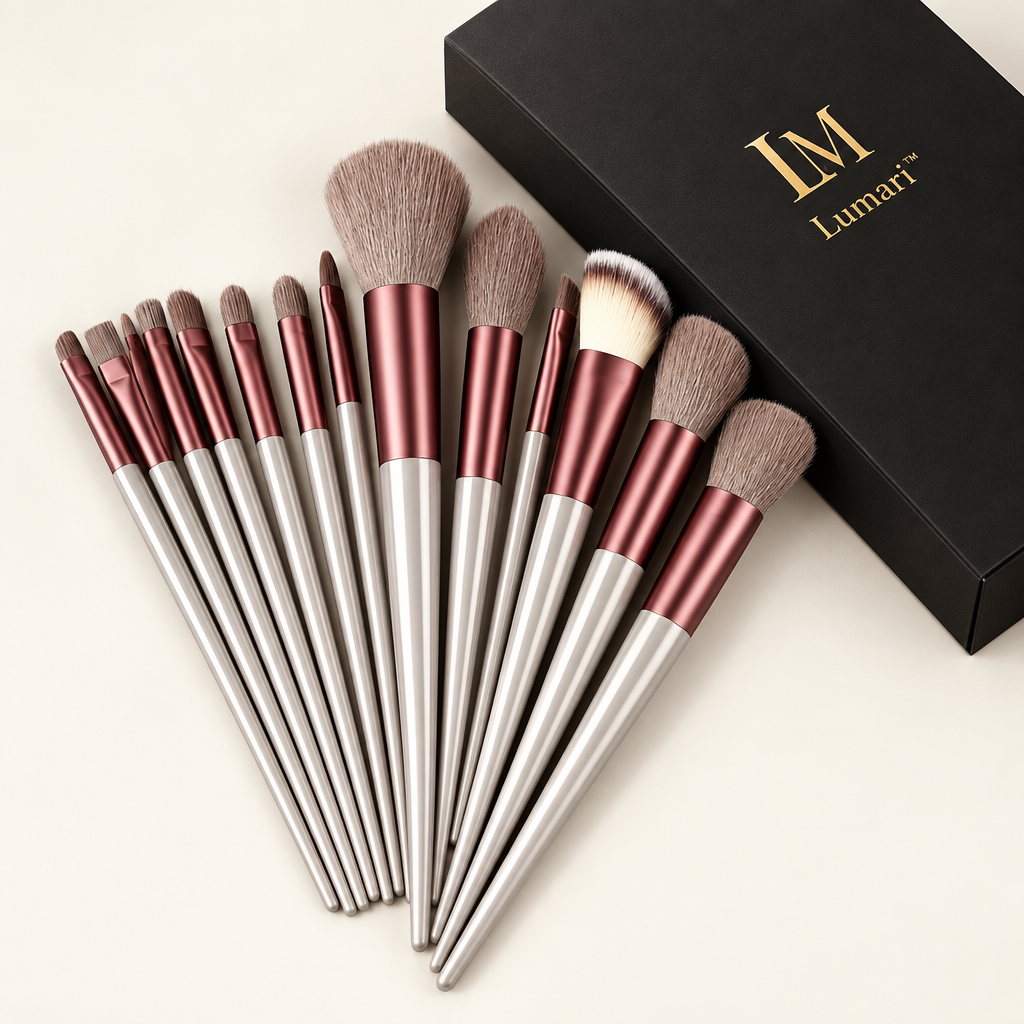 Brush detail photo with branded box