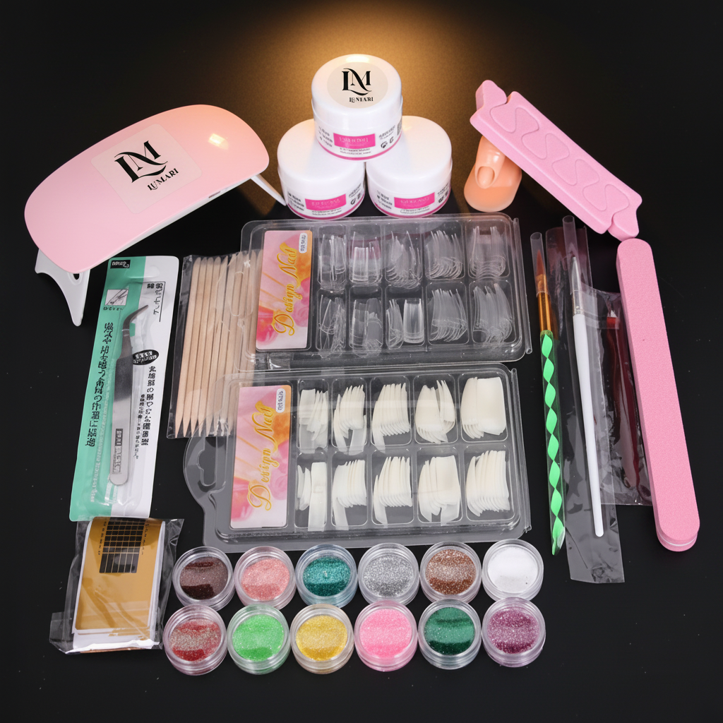 Lumari Acrylic Nail Kit - Hero Flat Lay