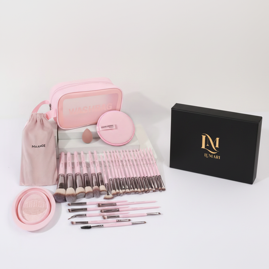 Lumari makeup brush set with presentation box