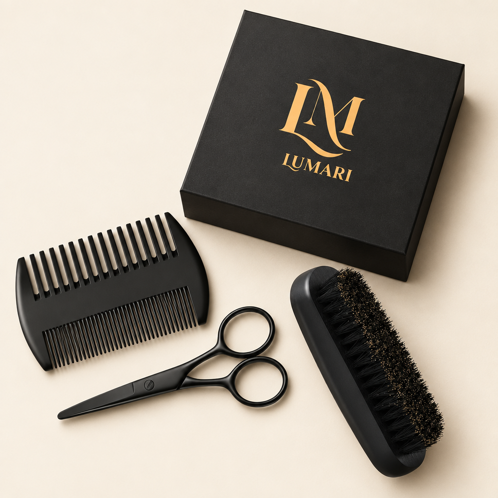 Lumari three-piece trimming kit flat lay