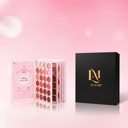 Open Lumari makeup book with presentation box