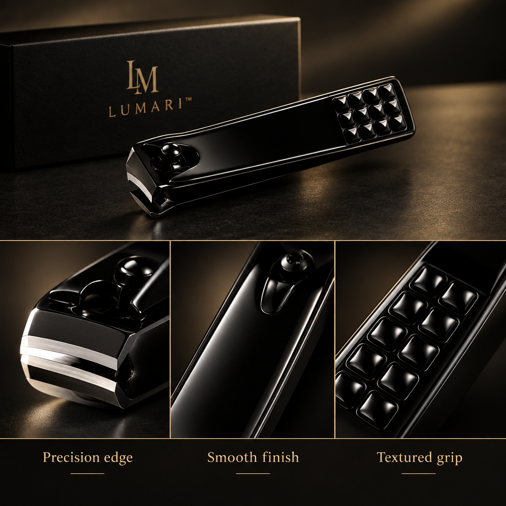 Premium grooming-tool detail graphic