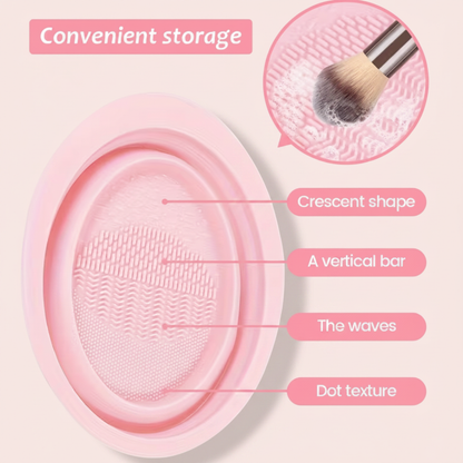 Premium pink brush flat lay