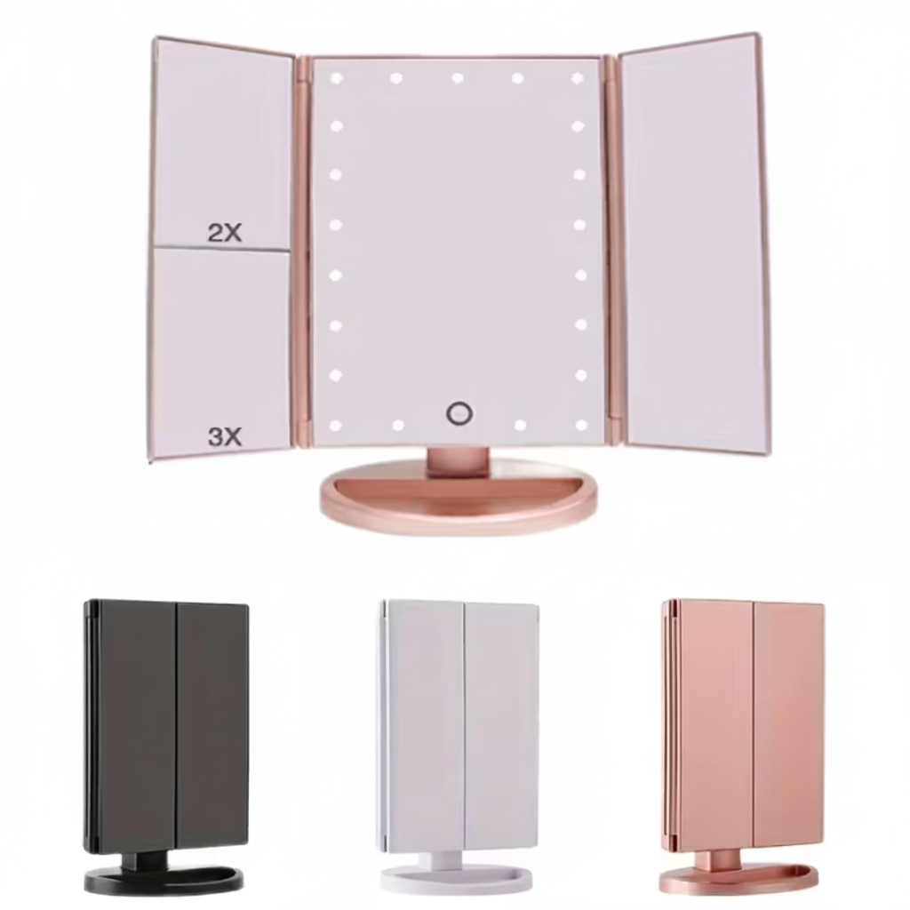 Rose gold mirror without badge