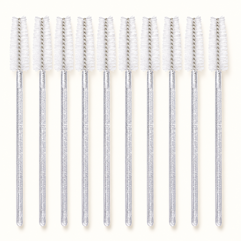 White spoolie brush lineup